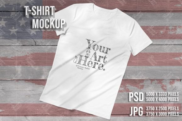 4th of July Mockup for Unisex White T-Shirts: A Seasonal Events Crafter’s Must-Have