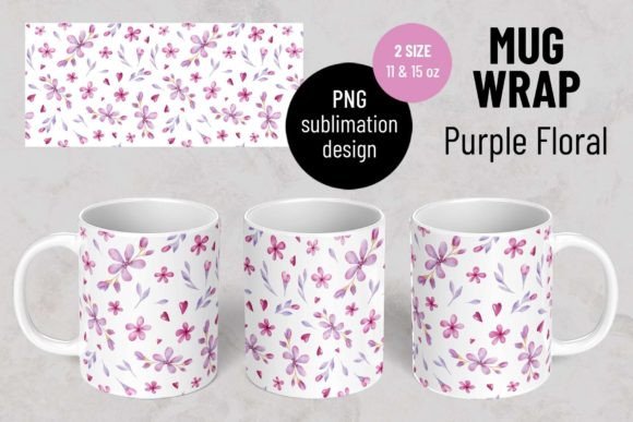 Elegant Purple Floral Design for Local Business Branding in Crafts