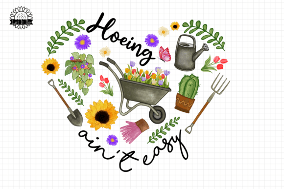 Garden Watercolor PNG Sublimation for Crafts