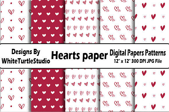 Hearts Digital Paper: A Patterned Touch for Romantic, Lifestyle, and Seasonal Content