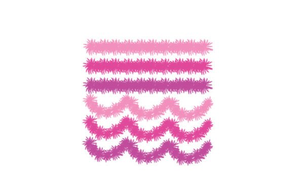 Pink Christmas Tinsel Watercolor for Festive Design