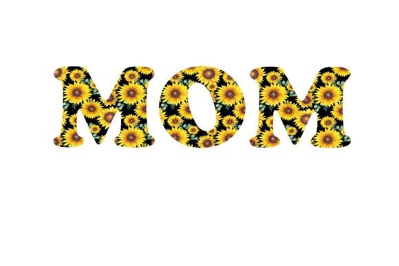 Super MOM Sunflower Flower Sublimation for Crafts & Creative Branding