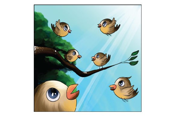The Singing Birds: Fairy Tales Watercolor Assets