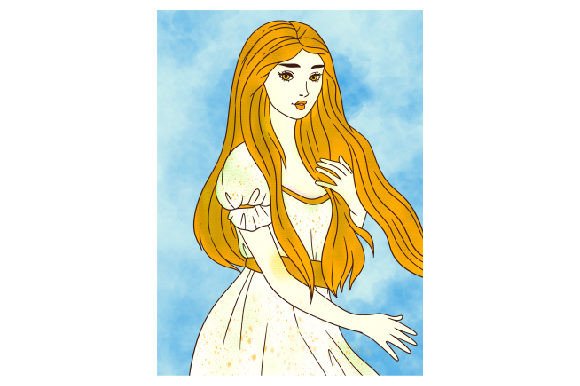 Timeless Whimsy: The Beautiful Princess - Slavic Folklore Fairy Tale, Watercolor for Real Design Projects
