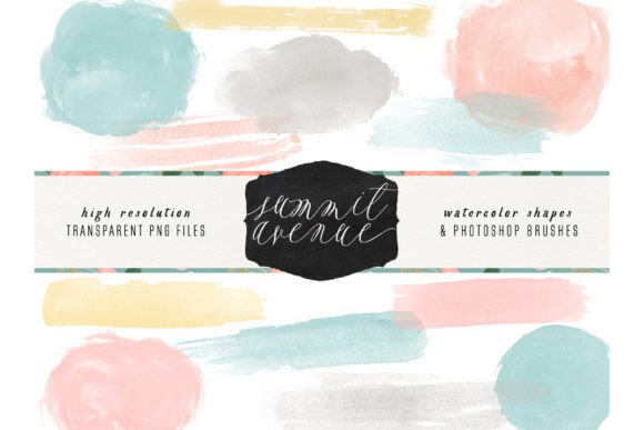 Watercolor Shapes Watercolour Background for Branding