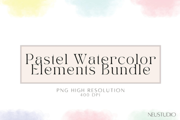 Watercolor Splashes Clipart Bundle for Crafts