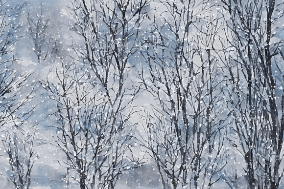 Winter Watercolor with Trees: An Embroidery Review