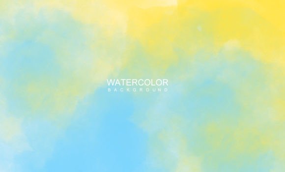 Yellow Blue Watercolor Background for Editorial Design
